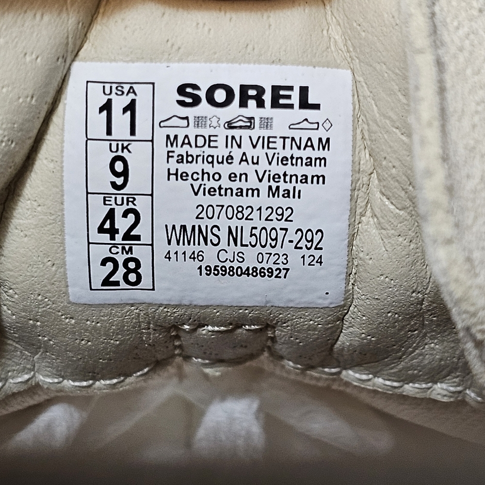 Sorel Kinetic Impact II Wonder Lace Sneaker Womens 11 Chunky Lug Platform Shoes - Picture 14 of 16